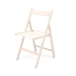 Sedia pieghevole Penelope in legno bianco set 4 pezzi
