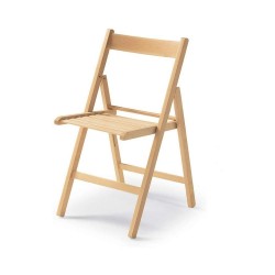 Sedia pieghevole Penelope in legno naturale set 4 pezzi