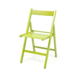 Sedia pieghevole Penelope in legno verde set 4 pezzi