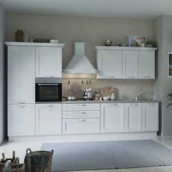 Cucina Sara Alma 360 bianca top ceramica sinistra con lavastoviglie