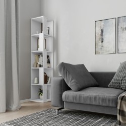 Il numero 1 del risparmio-LIBRERIA AD ANGOLO 4 RIPIANI A MURO E PARETE 39.5  X 39.5 X 120 CM BIANCO