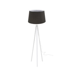 Lampada da terra DECOBI2660 con paralume in PVC effetto tessuto nero