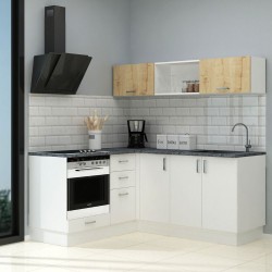 Cucina angolare Cassino bianca 180x160 reversibile