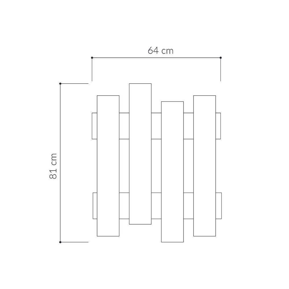 Appendiabiti a muro multicolor 8 ganci Wave