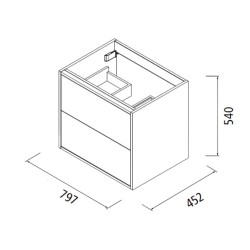 Pensile bagno Blanca 30x17x70h bianco larice