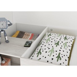 Cameretta con letto singolo e scrivania - Colore bianco consumato