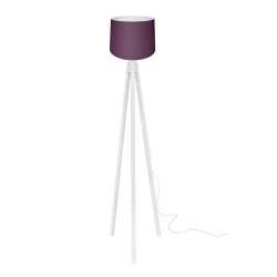 Lampada da terra RODIBI3567 con piantana bianca e paralume viola