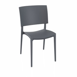 Sedia Sharp in polipropilene rinforzata con fibra di vetro colore grigio metal