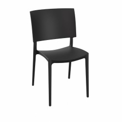 Sedia Sharp in polipropilene rinforzata con fibra di vetro colore nero grafite