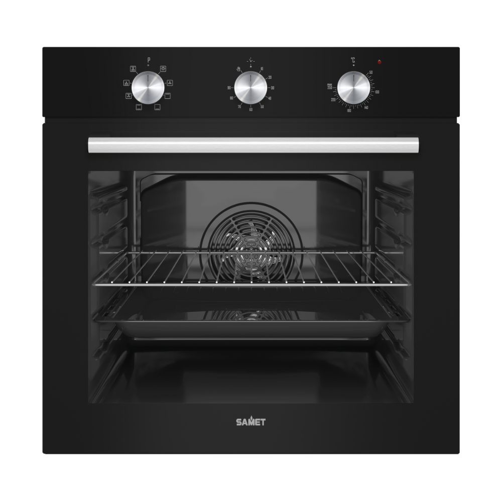 Giove forno incasso elettrico multifunzione nero timer meccanico