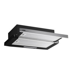 Cappa Samet New Slim sottopensile potenza aspirante 250 m3/h 60 nero con frontalino inox