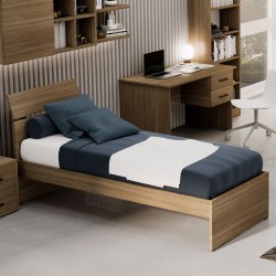 Letto 80 singolo noce naturale