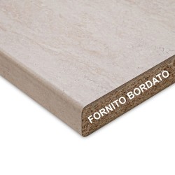 Top bordato per cucina travertino 60x60x3.8 cm