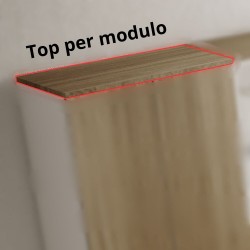 Top 90x45 per modulo ufficio Ibisco colore noce naturale