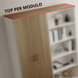 Top 180x45 per modulo ufficio Ibisco noce naturale