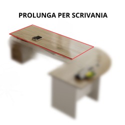 Prolunga 120 per scrivania Ibisco noce naturale