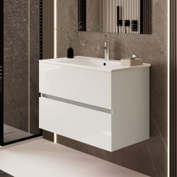 Mobile bagno sospeso Sevilla con 2 cassetti 100x44.6x52 cm colore bianco