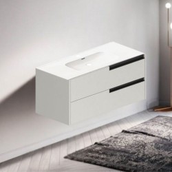 Mobile bagno sospeso Modular con due cassettoni 100x45x50 cm colore cashemere