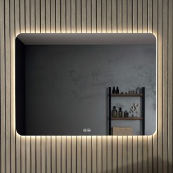 Specchio Dacca 120x80 cm con luce LED doppio sensore e anti appannamento