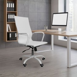 Poltrona da ufficio NuviaH con schienale altro colore bianco