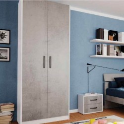 Armadio 247x58x90 due ante cemento