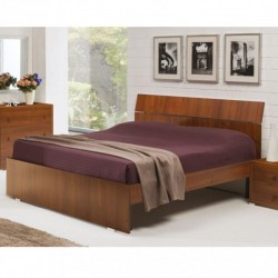 Letto una piazza e mezza 120 cm colore noce antico
