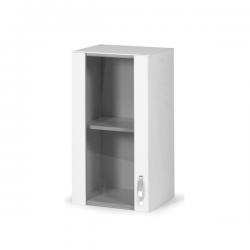 Vetrina pensile 40 cm bianco frassinato
