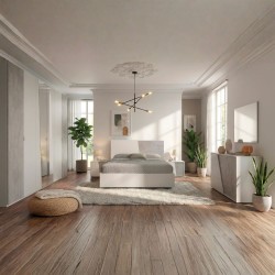 Camera da letto Fadri colore grigio ghiaccio e ossido grigio scuro