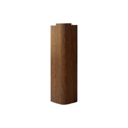 Angolare per zoccolo 90° R12 in noce scuro H 12 cm.