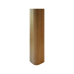 Angolare per zoccolo 90° R12 in noce medio H 15 cm.