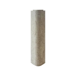 Angolare per zoccolo 90° R12 in travertino H 15 cm.