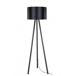 Lampada da terra Piko MDL5134 con piantana e paralume in PVC effetto tessuto nero