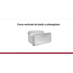 Curva verticale per cappe BVCVQT229 da tondo a rettangolare 22x9 cm