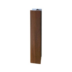 Giunzione lineare per zoccolo in PVC H 10 cm. noce scuro
