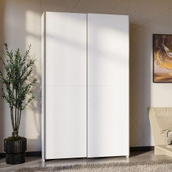 Armadio Nico 2 ante scorrevoli colore bianco 120.1x39.1xH210 cm.