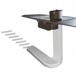 Kit standard per piano cottura con cappa integrata con uscita motore 220x90 mm.
