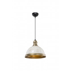 Lampada da soffitto Astek ASZ1636 con paralume in metallo bianco