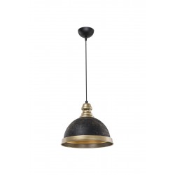 Lampada da soffitto Astek ASZ1637 con paralume in metallo nero