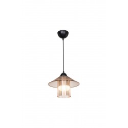 Lampada da soffitto Inka ASZ1464 con paralume in plastica ambrata