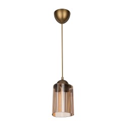 Lampada da soffitto Optical MDL3749 con paralume triangolo in plastica ambrato