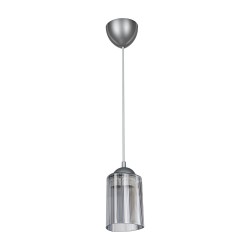 Lampada da soffitto Optical MDL3871 con paralume triangolo in plastica fumè