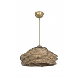 Lampada da soffitto Risa MDL4940 con paralume in carta intrecciata rustica