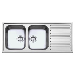 Lavello SAXT333A 2 vasche 116x50 cm gocciolatoio destro