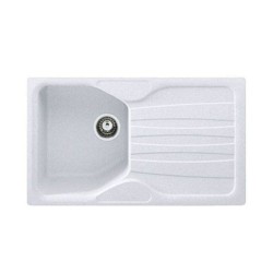 Lavello 1 vasca con gocciolatoio reversibile Franke CUG 611 in fragranite bianco