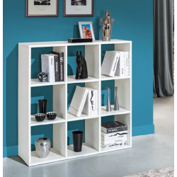 Libreria Hawai 9 compartimenti colore bianco larice