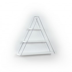 Mensola triangolare 3 ripiani Moset bianco MT191003