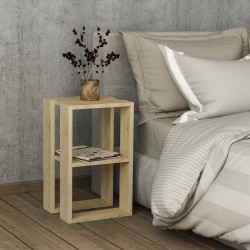 Tavolino comodino Lonie colore rovere