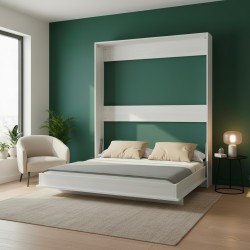 Letto matrimoniale estraibile Primer colore bianco