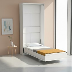 Letto singolo a scomparsa Happy bianco