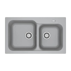 Lavello da incasso 2 vasche Franke KID 620 tectonite 83x50 cm. colore grigio
